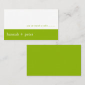 Placement Bannière verte Apple :: Carte de siège invité (Devant / Derrière)