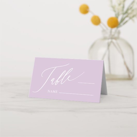 Placement Baptême de fille de Croix violette pliée Carte de (Devant)