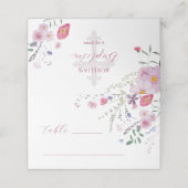 Placement Baptême fleur sauvage Plié Carte de Place (Extérieur déplié)