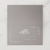 Placement Barne Rustique Amethyst Grey Mariage Carte de plac (Extérieur déplié)