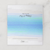 Placement Belle carte de place de mariage de plage (Extérieur déplié)
