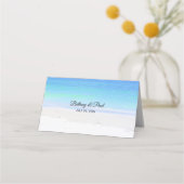Placement Belle carte de place de mariage de plage (Dos)