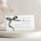 Placement Black Bow Combien de baisers Douche Carte de jeu