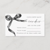 Placement Black Bow Combien de bonbons de douche Carte de je (Devant)