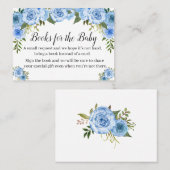 Placement Bleu Apportez une carte d'insertion de baby shower (Devant / Derrière)
