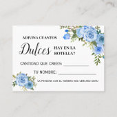 Placement Bleu Combien de bondies jeu bilingue carte de douc (Dos)