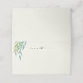 Placement Bleu Vert Painé Branche Numéro de table Carte de l (Extérieur déplié)