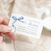 Placement Blue Bow Combien de baisers Douche Carte de jeu