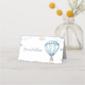 Placement Blue Brown Teddy Bear Anniversaire Carte de la pla (Devant)