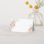 Placement Boho Pampas Carte de Table Fleur Rose Blush (Dos)