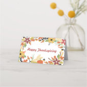 Placement Bon thanksgiving Table de siège et carte de voeux (Dos)