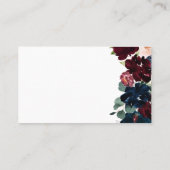 Placement Bourgogne & Marine Combien de baisers Douche Carte (Dos)