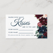Placement Bourgogne & Marine Combien de baisers Douche Carte (Devant)