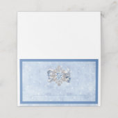 Placement Brochure Blue Snowflake Table de vacances Carte de (Extérieur déplié)