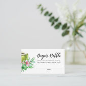 Placement Carte à rabat Tropical Baby shower à la noix de co (Debout devant)