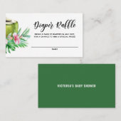 Placement Carte à rabat Tropical Baby shower à la noix de co (Devant / Derrière)