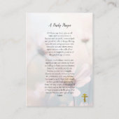 Placement Carte chrétienne orthodoxe de prière quotidienne (Dos)