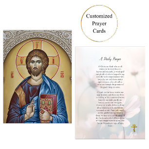 Placement Carte chrétienne orthodoxe de prière quotidienne