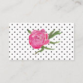 Placement Carte d'accompagnement de mariage aux pivoines et  (Dos)