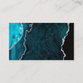 Placement Carte d'accompagnement de mariage chic bleu sarcel (Dos)