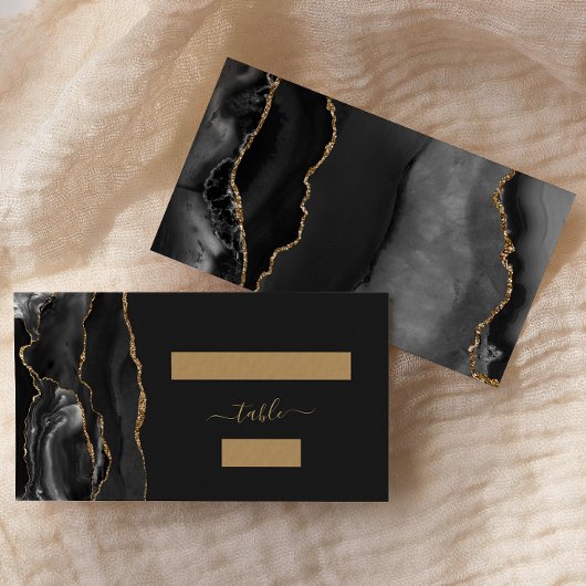 Placement Carte d'accompagnement de mariage chic en agate no