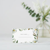 Placement Carte d'accompagnement de mariage florale rustique (Debout devant)