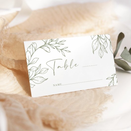 Placement Carte d'accompagnement de mariage simple fleur boh