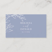 Placement Carte d'accompagnement de mariage simple Fleur de (Dos)