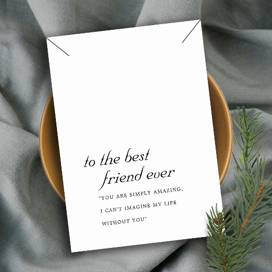 PLACEMENT CARTE D'AFFICHAGE DE CADEAU NOIR BLANC AMI