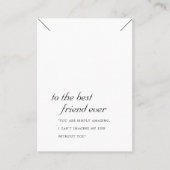 PLACEMENT CARTE D'AFFICHAGE DE CADEAU NOIR BLANC AMI (Devant)