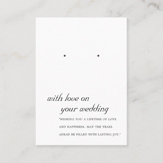 PLACEMENT CARTE D'AFFICHAGE DE LA CARTE D'ÉCRAN MARIAGE NOIR (Devant)