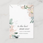 PLACEMENT CARTE D'AFFICHAGE DE LACE DE COUCHER FLORALE ROSE  (Devant)