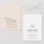 PLACEMENT CARTE D'AFFICHAGE DE L'AMI DE NAISSANCE BLUSH ROSE (Devant / Derrière)