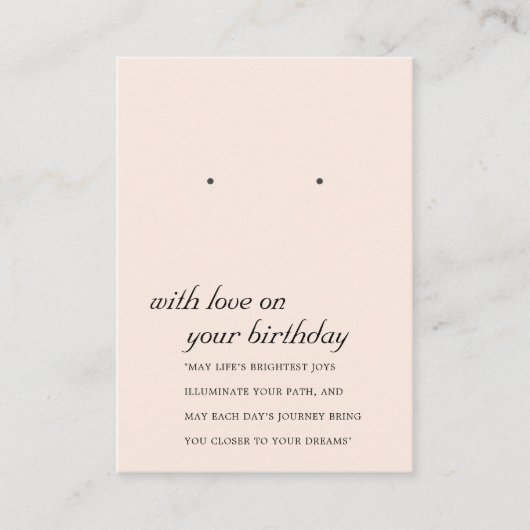 PLACEMENT CARTE D'AFFICHAGE DE L'AMI DE NAISSANCE BLUSH ROSE (Devant)