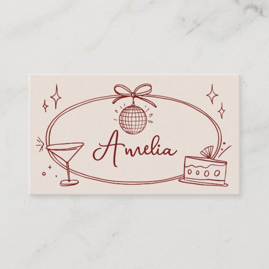 Placement Carte d'anniversaire de la disco personnalisée bei (Devant)