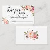 Placement Carte de baby shower de tirage de tombole de tombo (Devant / Derrière)