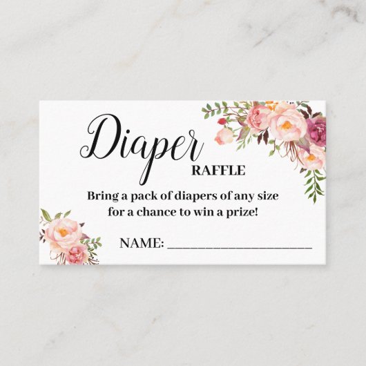 Placement Carte de baby shower de tirage de tombole de tombo (Devant)