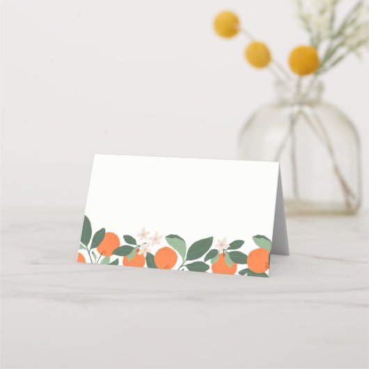 Placement Carte de Baby shower minimale pour les agrumes de  (Devant)