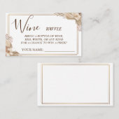 Placement Carte de billet Fête des mariées Floral Wine raffi (Devant / Derrière)