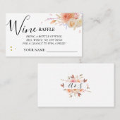 Placement Carte de billet Fête des mariées Floral Wine raffi (Devant / Derrière)