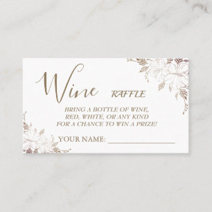 Placement Carte de billet Fête des mariées Floral Wine raffi