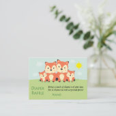 Placement Carte de bingo Fox baby shower (Debout devant)