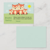 Placement Carte de bingo Fox baby shower (Devant / Derrière)