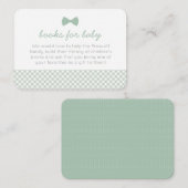 Placement Carte de boîtier cravate verte En vichy (Devant / Derrière)