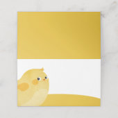 Placement Carte de buffet de Pâques vierge au poulet jaune (Extérieur déplié)