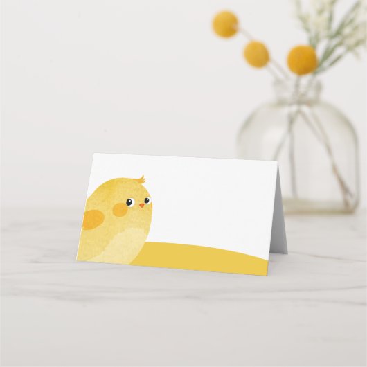 Placement Carte de buffet de Pâques vierge au poulet jaune (Devant)