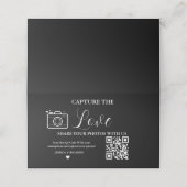 Placement Carte de code QR de mariage Capture the Love Photo (Extérieur déplié)