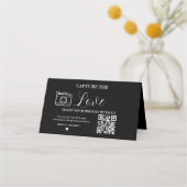Placement Carte de code QR de mariage Capture the Love Photo (Devant)