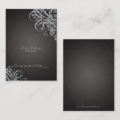 Placement Carte de défilement Baroque Noir & Argent (Devant / Derrière)