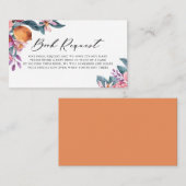 Placement Carte de demande de Baby shower pour les oranges b (Devant / Derrière)